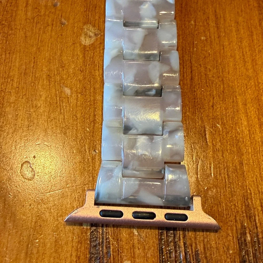Rose Gold/White Marble Stainless Link Band for Apple Iwatch 42MM